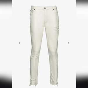 SER.O.YA  Nate Skinny Jeans In Arizona Distressed - In White Size 32